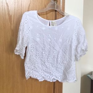 delicate white lace top